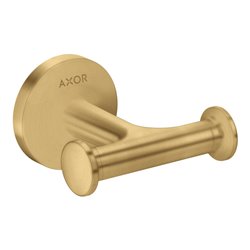 hansgrohe Handtuckhaken Axor doppelt, Wandmontage, brushed gold optic
