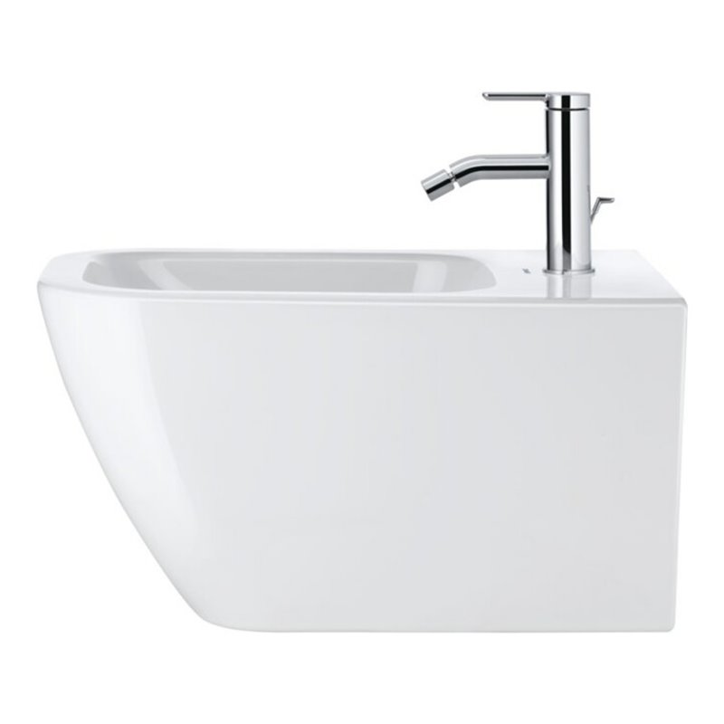 Duravit Wand-Bidet Happy D.2 35,5x54cm, m HL, ÜL, Hahnlochbank, weiß