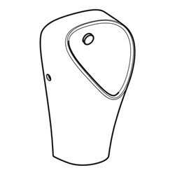 Geberit Urinal Narva Zulauf/Abgang hinten, weiß KeraTect