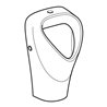 Geberit Urinal Renova w K-T., trigonal, Zul. v ob, Abg. n hi.