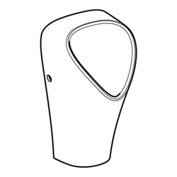 Geberit Urinal Narva Abgang hinten, wasserlos, weiß KeraTect