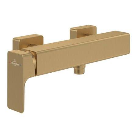 V&B Einhebel-Duscharmatur Subway 3.0 m Rückflussschutz, Wandmont., brush. gol