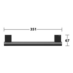 Keuco Haltegriff Plan Breite 351mm, schwarz-matt