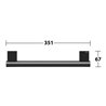 Keuco Haltegriff Plan Breite 351mm, schwarz-matt