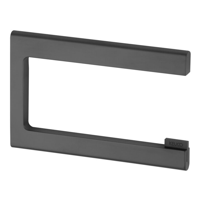 Keuco Toilettenpapierhalter Edition 400 schwarz-chrom geb., schwankbar, offen