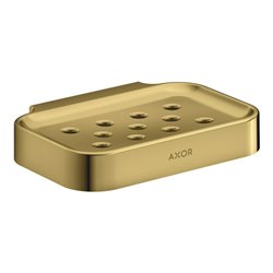 hansgrohe Seifenschale Axor Uni. Circular 127x90mm, Wandmont., polished gold optic