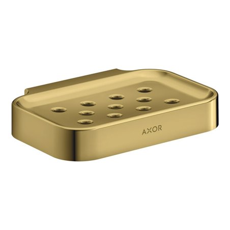 hansgrohe Seifenschale Axor Uni. Circular 127x90mm, Wandmont., polished gold optic