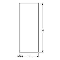 Geberit Duschtrennwand Walk-in 140x200x0,8cm, für Glasanlage, rahmenlos
