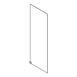 Geberit Duschtrennwand Walk-in 150x200x0,8cm, für Glasanlage, rahmenlos