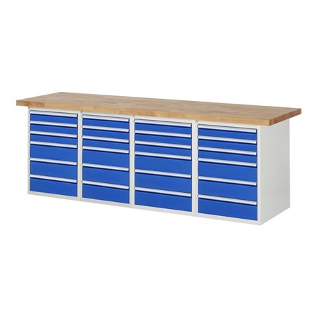 Rau Werkbank 7515A5, B2500mm, 24x Schublade-TA