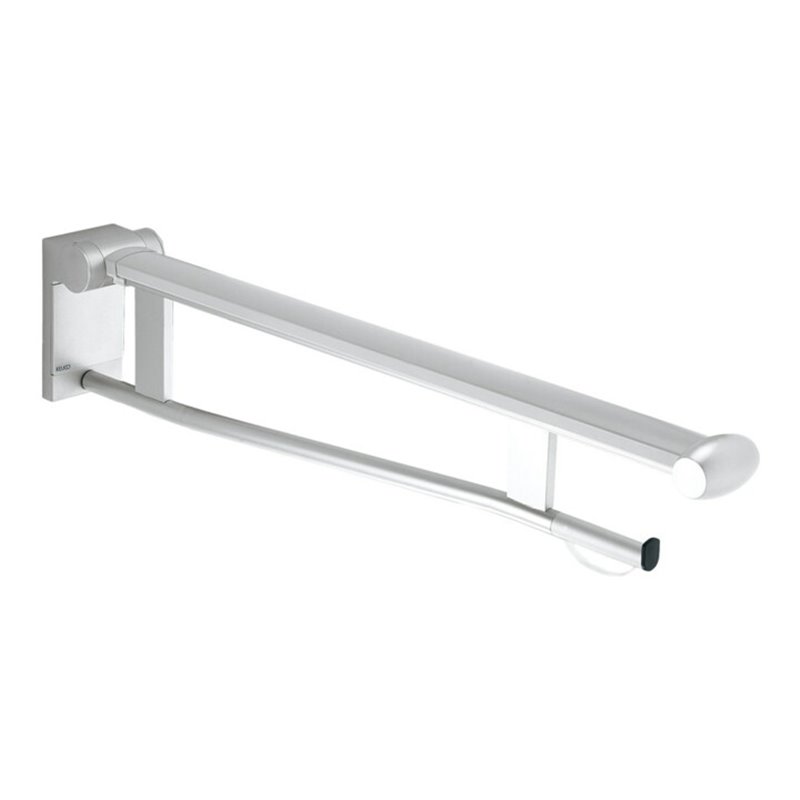 Keuco WC-Stützklappgriff Plan Care 700mm, Aluminium silber-eloxiert/weiß
