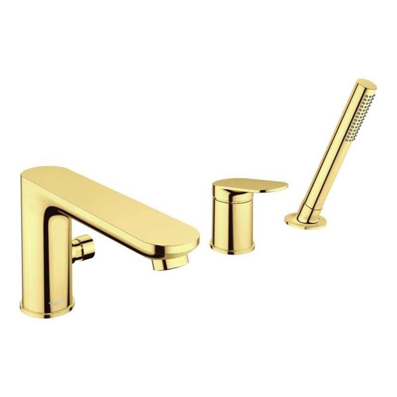 Duravit 3-Loch-Wannenarmatur Wave Gold poliert