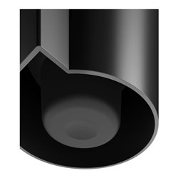 Keuco WC-Bürstengarnitur Plan 14972 Wd.-Modell, Kst.-Einsatz sw, schwarz