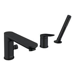 Duravit 3-Loch-Wannenarmatur Wave schwarz matt