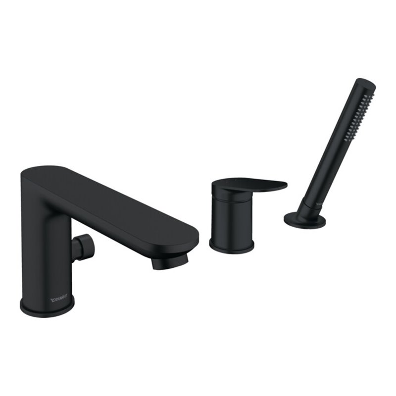Duravit 3-Loch-Wannenarmatur Wave schwarz matt