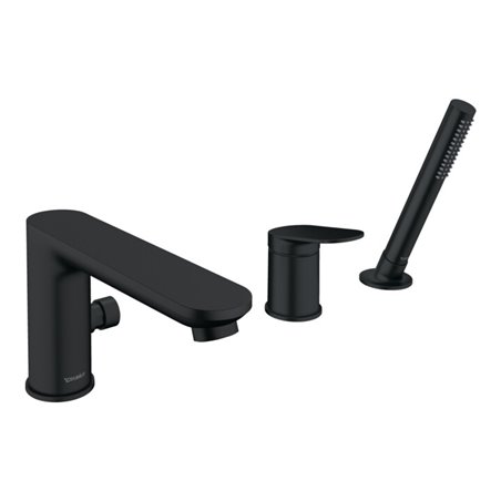 Duravit 3-Loch-Wannenarmatur Wave schwarz matt