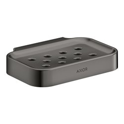 hansgrohe Seifenschale Axor Uni. Circular 127x90mm, Wandmont., pol. black chrome