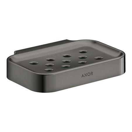 hansgrohe Seifenschale Axor Uni. Circular 127x90mm, Wandmont., pol. black chrome