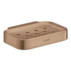 hansgrohe Seifenschale Axor Uni. Circular 127x90mm, Wandmontage, brushed red gold