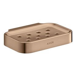 hansgrohe Seifenschale Axor Uni. Circular 127x90mm, Wandmontage, polished red gold