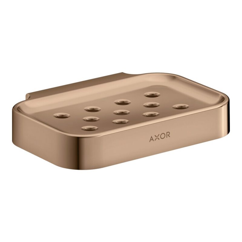 hansgrohe Seifenschale Axor Uni. Circular 127x90mm, Wandmontage, polished red gold