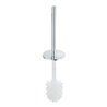 Keuco Toilettenbürste Edition 400 mit Griff, schwarz-chrom gebürstet