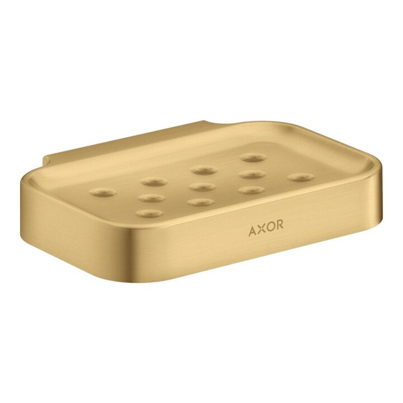 hansgrohe Seifenschale Axor Uni. Circular 127x90mm, Wandmont., brushed gold optic