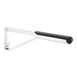 Keuco WC-Stützklappgriff AXESS verchromt/schwarz, 700mm