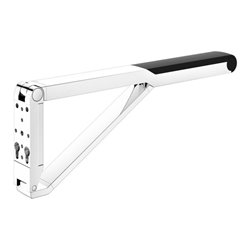 Keuco WC-Stützklappgriff AXESS verchromt/schwarz, 700mm