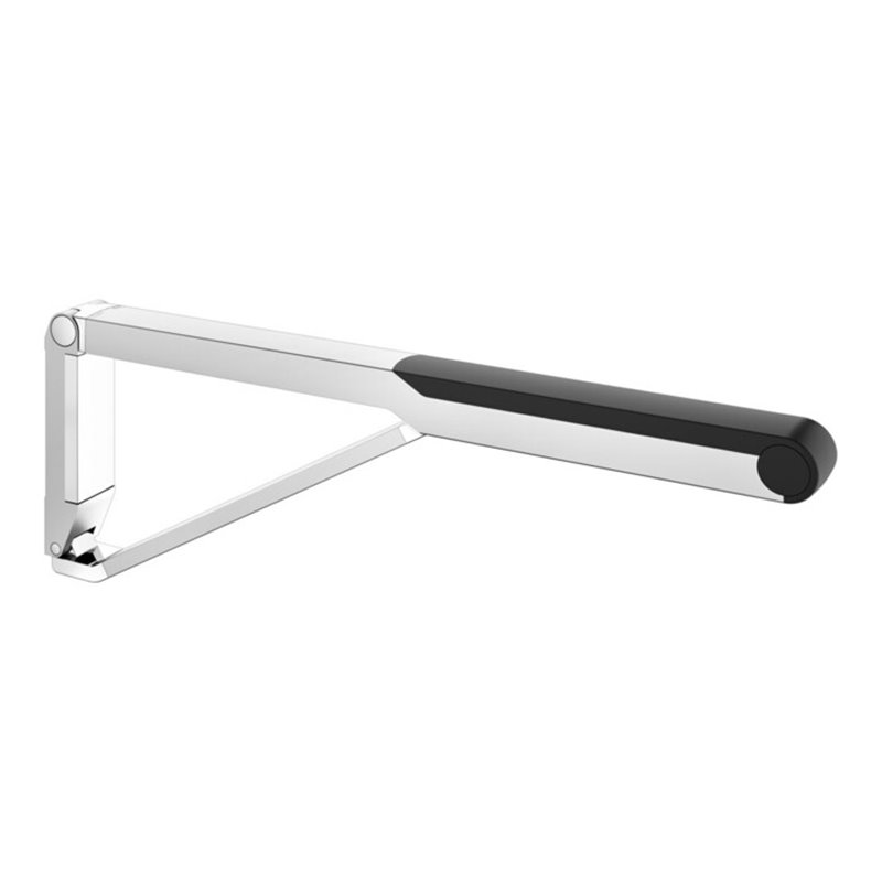 Keuco WC-Stützklappgriff AXESS Aluminium silber-eloxiert/schwarz, 700mm