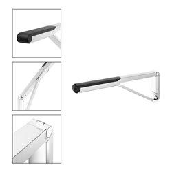 Keuco WC-Stützklappgriff AXESS Aluminium silber-eloxiert/schwarz, 700mm