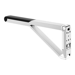 Keuco WC-Stützklappgriff AXESS Aluminium silber-eloxiert/schwarz, 700mm