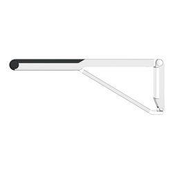 Keuco WC-Stützklappgriff AXESS Aluminium silber-eloxiert/schwarz, 700mm