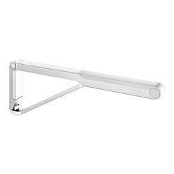 Keuco WC-Stützklappgriff AXESS Aluminium silber-eloxiert/weiß, 700mm