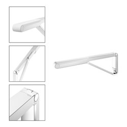 Keuco WC-Stützklappgriff AXESS Aluminium silber-eloxiert/weiß, 700mm