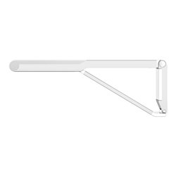 Keuco WC-Stützklappgriff AXESS Aluminium silber-eloxiert/weiß, 700mm