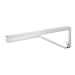 Keuco WC-Stützklappgriff AXESS Aluminium silber-eloxiert/weiß, 700mm