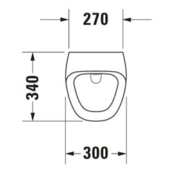 Duravit Absaug-Urinal DuraStyle 30x34cm, Zul. v hi., riml., o. Fl, weiß
