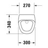 Duravit Absaug-Urinal DuraStyle 30x34cm, Zul. v hi., riml., o. Fl, weiß
