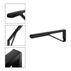 Keuco WC-Stützklappgriff AXESS schwarz matt/schwarz, 700mm