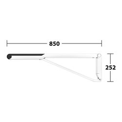 Keuco WC-Stützklappgriff AXESS verchromt/schwarz, 850mm