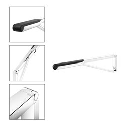 Keuco WC-Stützklappgriff AXESS verchromt/schwarz, 850mm