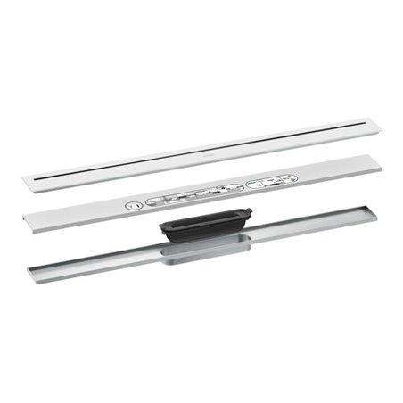 hansgrohe Duschrinne Drain 800mm, Fertigset, frei im Raum, mattweiß