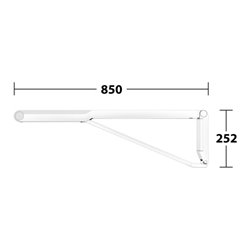 Keuco WC-Stützklappgriff AXESS verchromt/weiß, 850mm