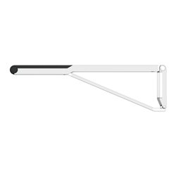 Keuco WC-Stützklappgriff AXESS Aluminium silber-eloxiert/schwarz, 850mm