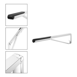 Keuco WC-Stützklappgriff AXESS Aluminium silber-eloxiert/schwarz, 850mm