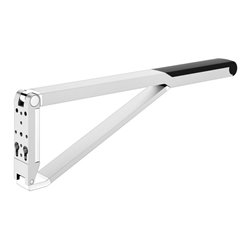 Keuco WC-Stützklappgriff AXESS Aluminium silber-eloxiert/schwarz, 850mm