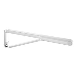 Keuco WC-Stützklappgriff AXESS Aluminium silber-eloxiert/weiß, 850mm