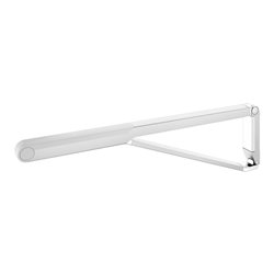 Keuco WC-Stützklappgriff AXESS Aluminium silber-eloxiert/weiß, 850mm