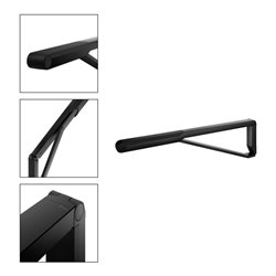 Keuco WC-Stützklappgriff AXESS schwarz matt/schwarz, 850mm